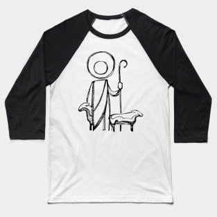 Jesus Good Shepherd illustration Baseball T-Shirt